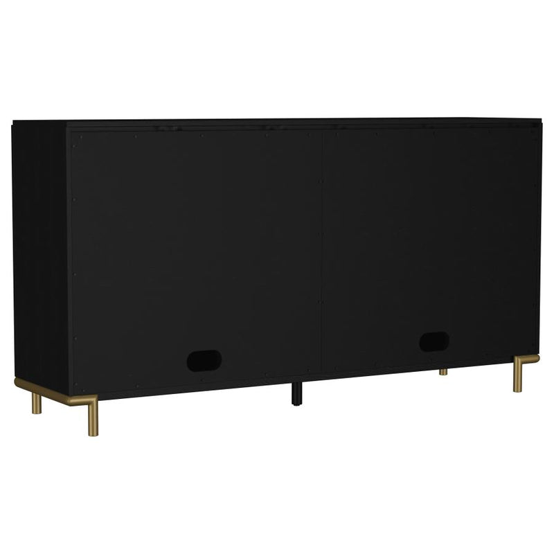 Arini 2-drawer Cane Door Dining Sideboard Server Black-zoom-