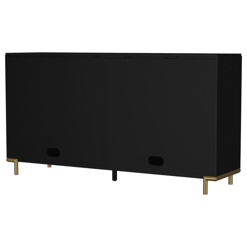 Arini 2-drawer Cane Door Dining Sideboard Server Black-zoom-