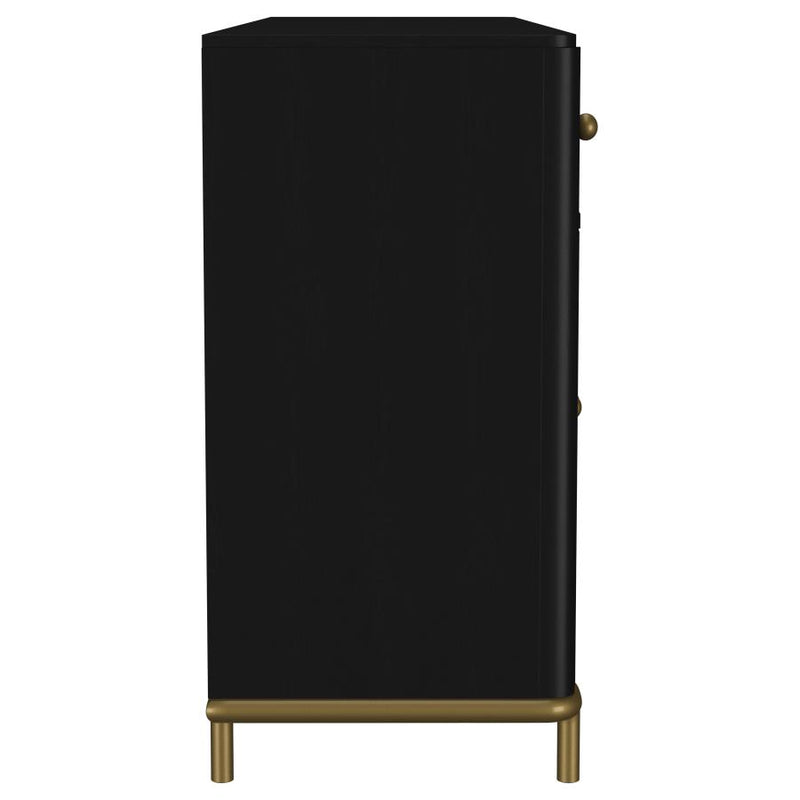 Arini 2-drawer Cane Door Dining Sideboard Server Black-zoom-