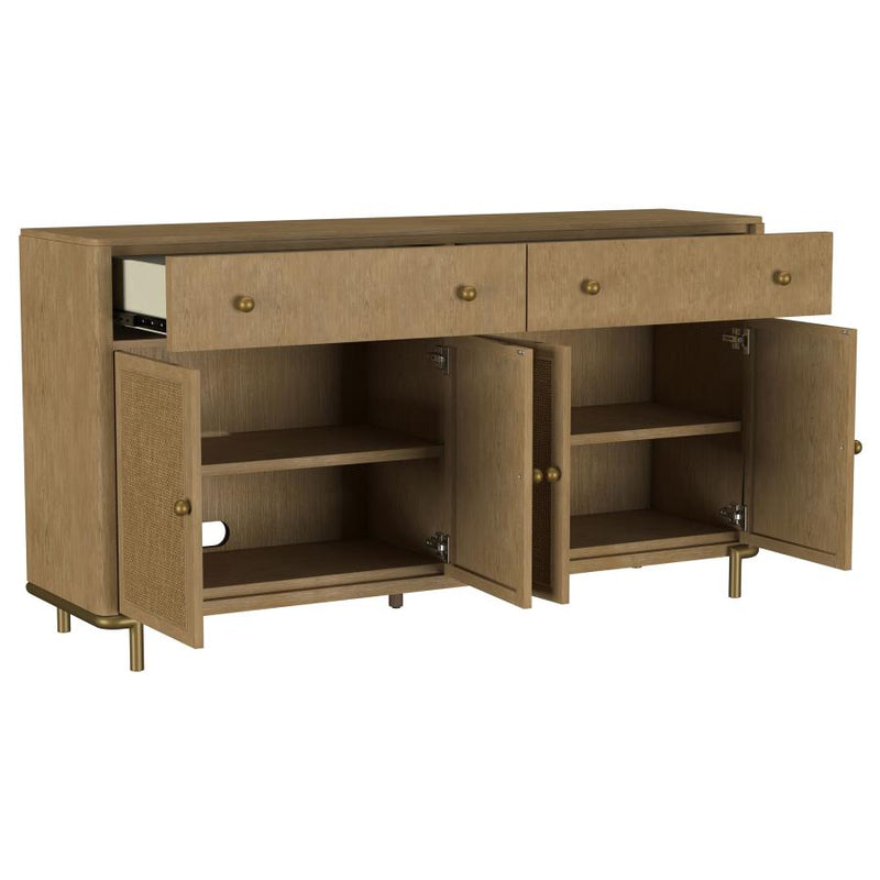 Arini 2-drawer Cane Door Dining Sideboard Server Sand Wash-zoom-