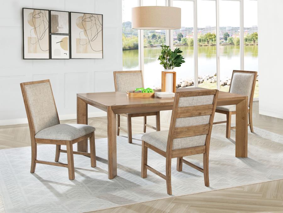 Bruner 5-piece 72-inch Rectangular Dining Set Natural Brown-1