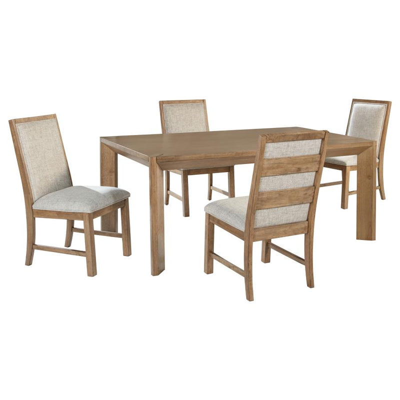 Bruner 5-piece 72-inch Rectangular Dining Set Natural Brown-zoom-