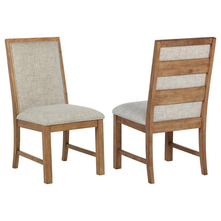 Bruner Upholstered Side Chair Natural Brown (Set of 2)-zoom-1