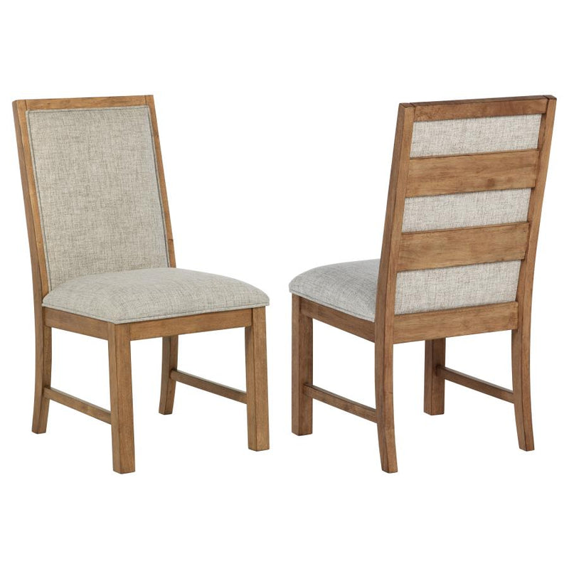 Bruner Upholstered Side Chair Natural Brown (Set of 2)-zoom-