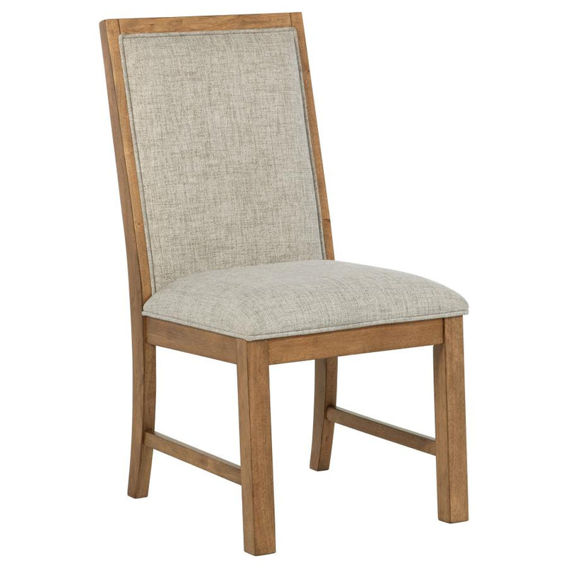 Bruner Upholstered Side Chair Natural Brown (Set of 2)-zoom-