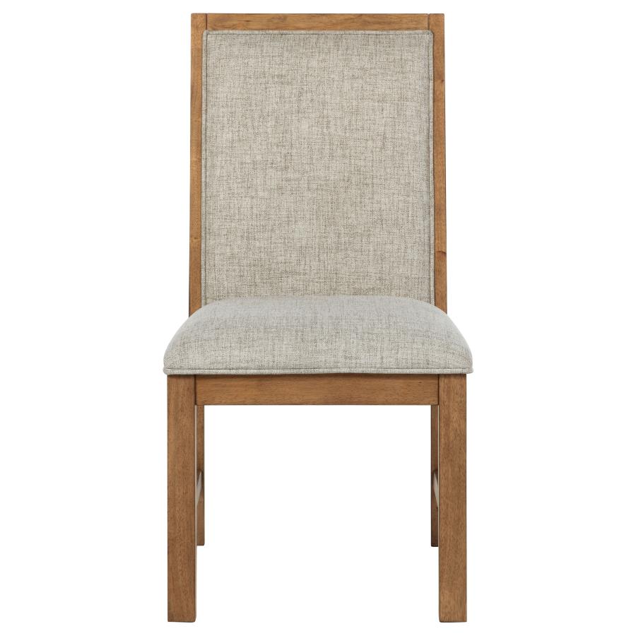 Bruner Upholstered Side Chair Natural Brown (Set of 2)-4