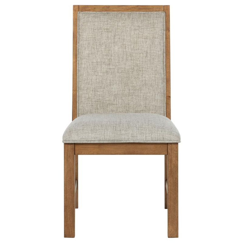 Bruner Upholstered Side Chair Natural Brown (Set of 2)-zoom-