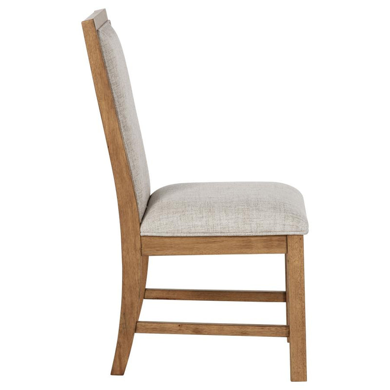 Bruner Upholstered Side Chair Natural Brown (Set of 2)-zoom-