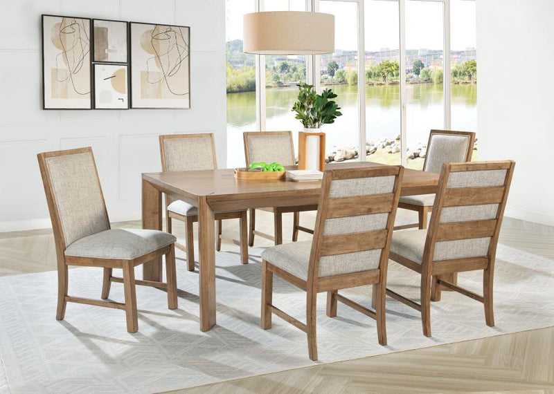 Bruner Upholstered Side Chair Natural Brown (Set of 2)-zoom-