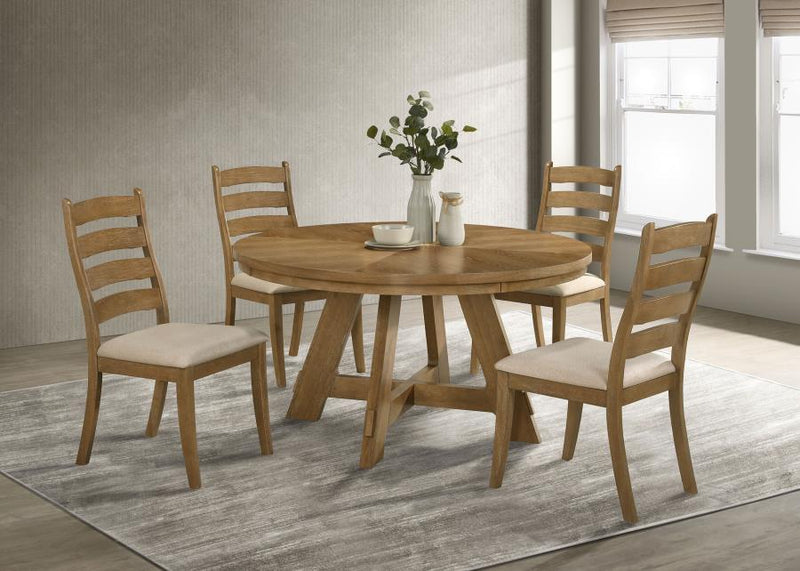 Danvers Wood Dining Side Chair Brown Oak (Set of 2)-zoom-