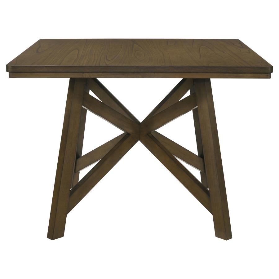 Canfield 47-inch Square Counter Height Dining Table Brown-zoom-4