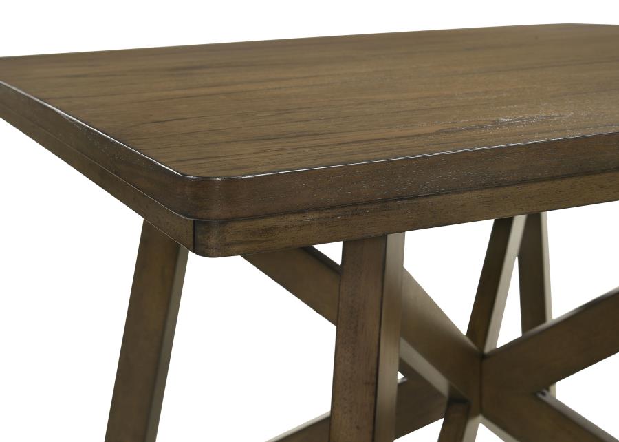 Canfield 47-inch Square Counter Height Dining Table Brown-5