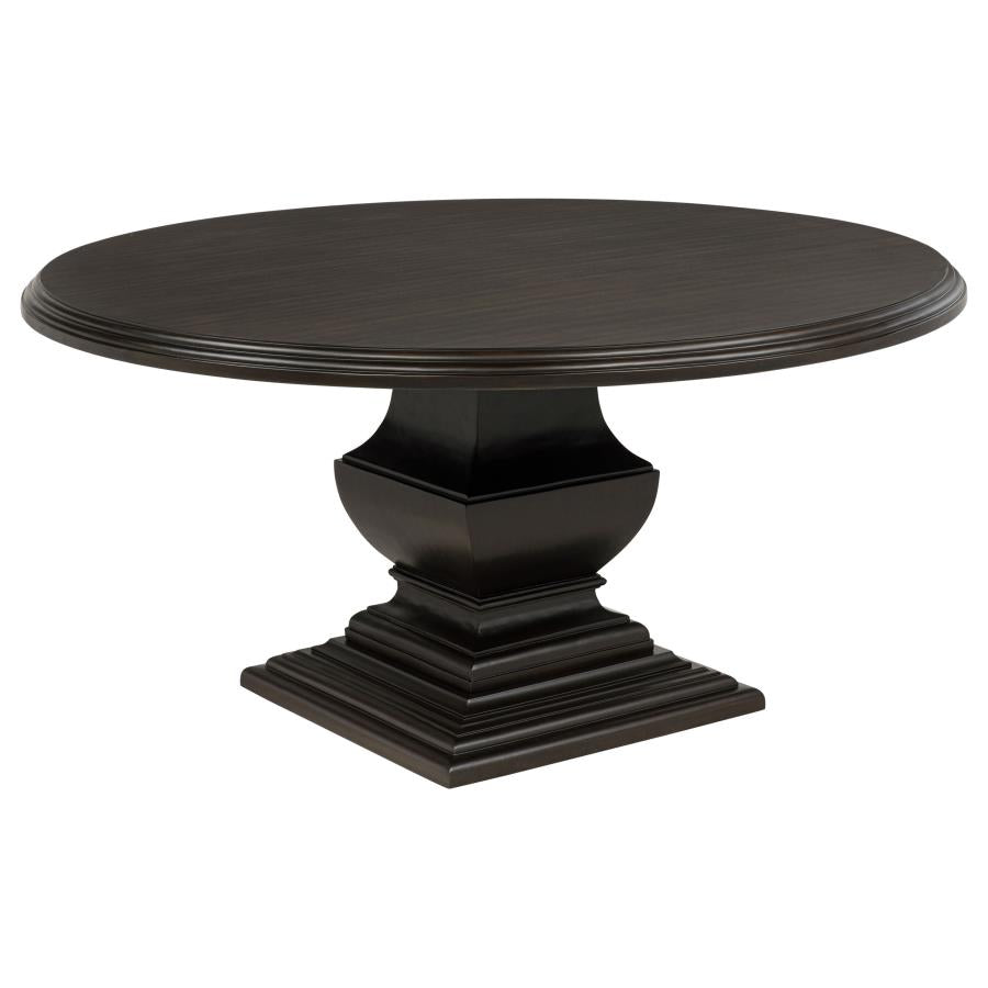 Twyla 5-piece Round Wood Dining Room Table Set Dark Cocoa-zoom-3