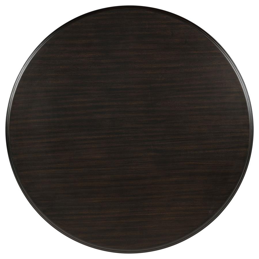 Twyla 5-piece Round Wood Dining Room Table Set Dark Cocoa-5