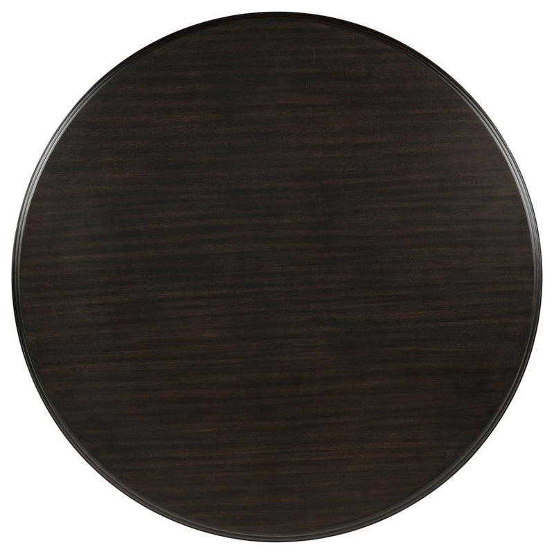 Twyla 5-piece Round Wood Dining Room Table Set Dark Cocoa-zoom-