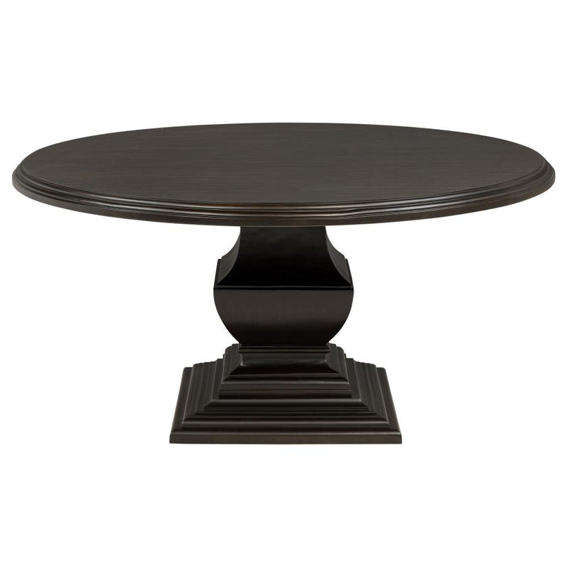 Twyla 7-piece Round Wood Dining Room Table Set Dark Cocoa-zoom-