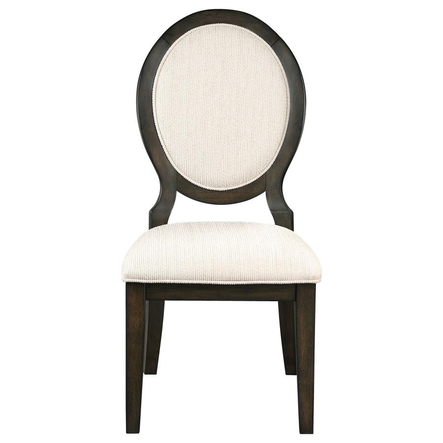 Twyla 7-piece Round Wood Dining Room Table Set Dark Cocoa-zoom-7