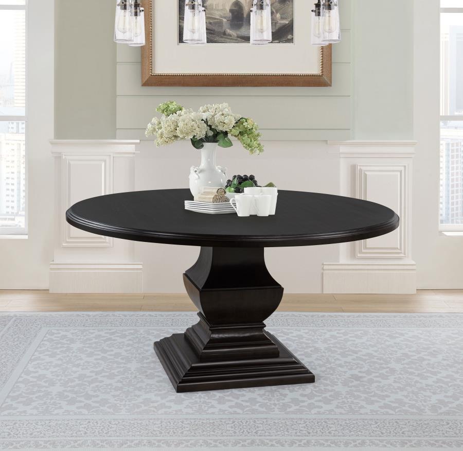 Twyla 60-inch Round Wood Dining Room Table Dark Cocoa-zoom-2