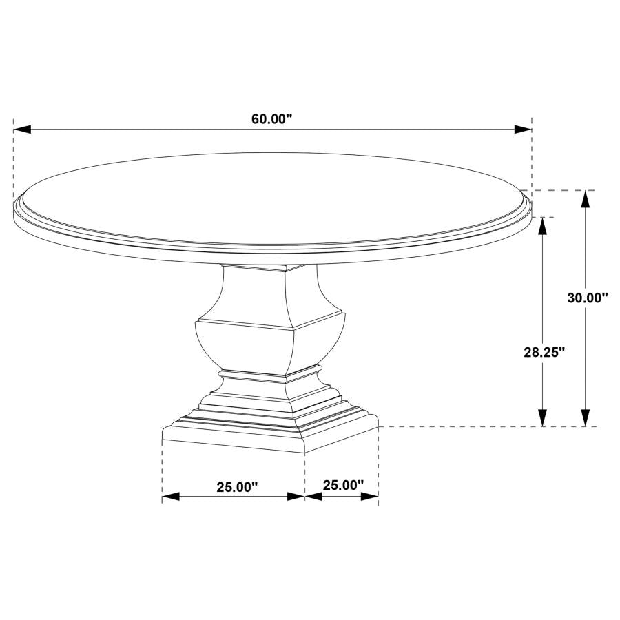 Twyla 60-inch Round Wood Dining Room Table Dark Cocoa-zoom-6