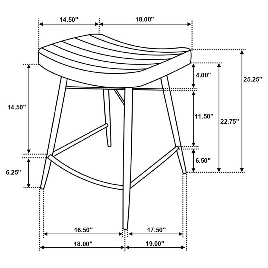 Bayu Leather Upholstered Counter Stool Camel (Set of 2)-zoom-9