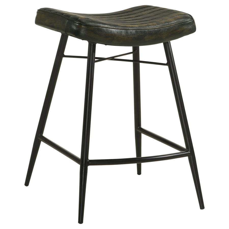 Bayu Leather Upholstered Counter Stool Espresso (Set of 2)-zoom-3