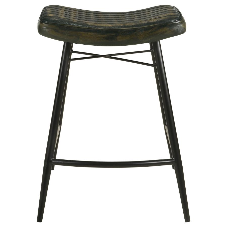 Bayu Leather Upholstered Counter Stool Espresso (Set of 2)-zoom-4