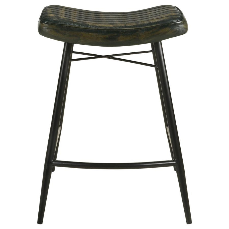 Bayu Leather Upholstered Counter Stool Espresso (Set of 2)-zoom-