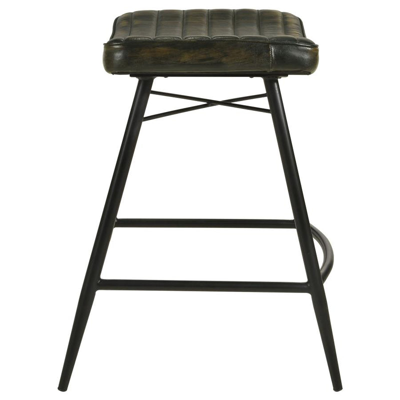 Bayu Leather Upholstered Counter Stool Espresso (Set of 2)-zoom-
