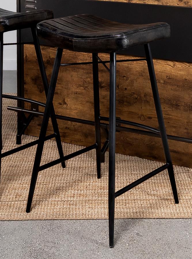 Bayu Leather Upholstered Bar Stool Espresso (Set of 2)-zoom-