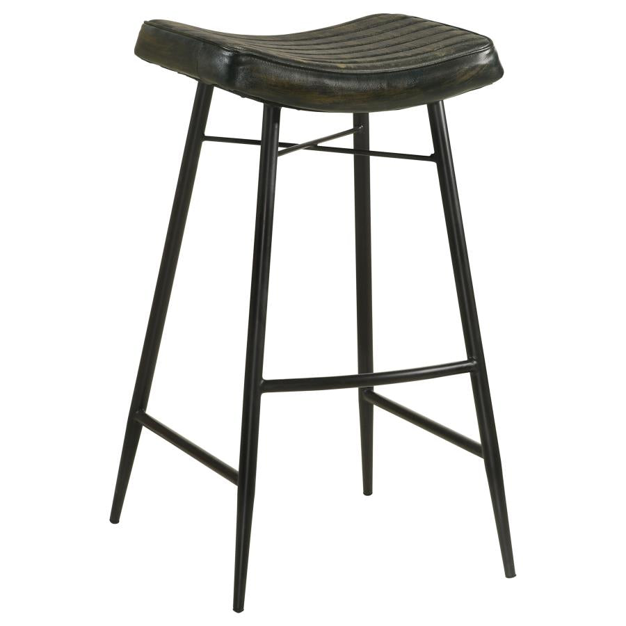 Bayu Leather Upholstered Bar Stool Espresso (Set of 2)-zoom-3