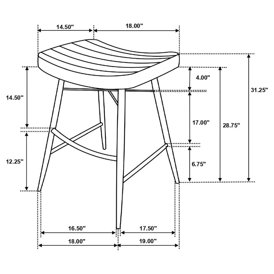 Bayu Leather Upholstered Bar Stool Espresso (Set of 2)-zoom-7
