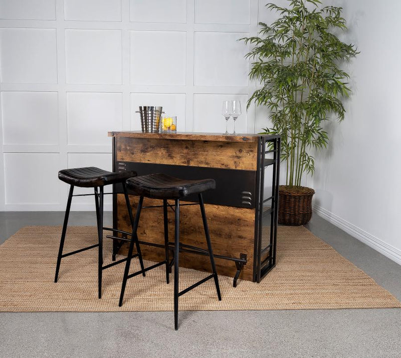 Bayu Leather Upholstered Bar Stool Espresso (Set of 2)-zoom-