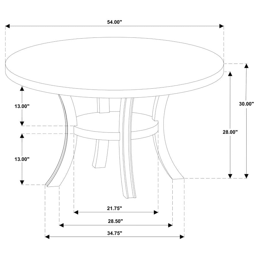 Judd 5-piece 54-inch Round Wood Dining Table Set Pearl White-13