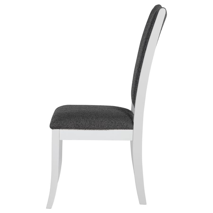 Judd Upholstered Dining Side Chair Pearl White (Set of 2)-6