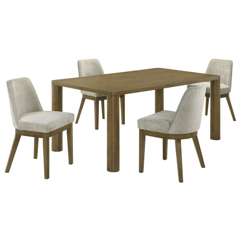 Castlewood 5-piece 71-inch Rectangular Dining Set Brown Oak-zoom-