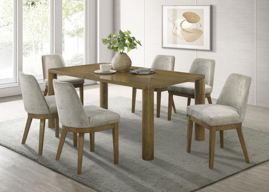 Castlewood 7-piece 71-inch Rectangular Dining Set Brown Oak-zoom-1
