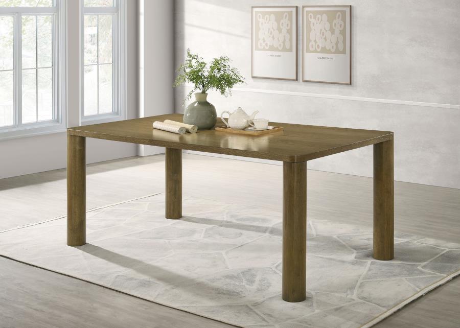 Castlewood 71-inch Rectangular Wood Dining Table Brown Oak-2