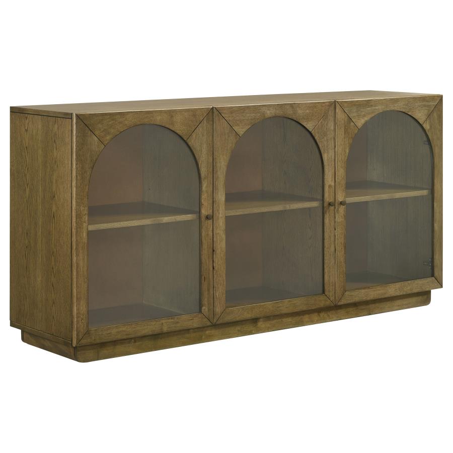 Castlewood 71-inch Dining Sideboard Buffet Server Brown Oak-zoom-1