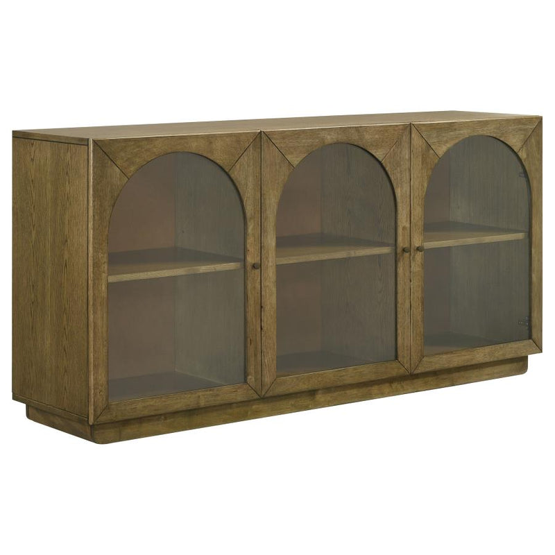 Castlewood 71-inch Dining Sideboard Buffet Server Brown Oak-zoom-