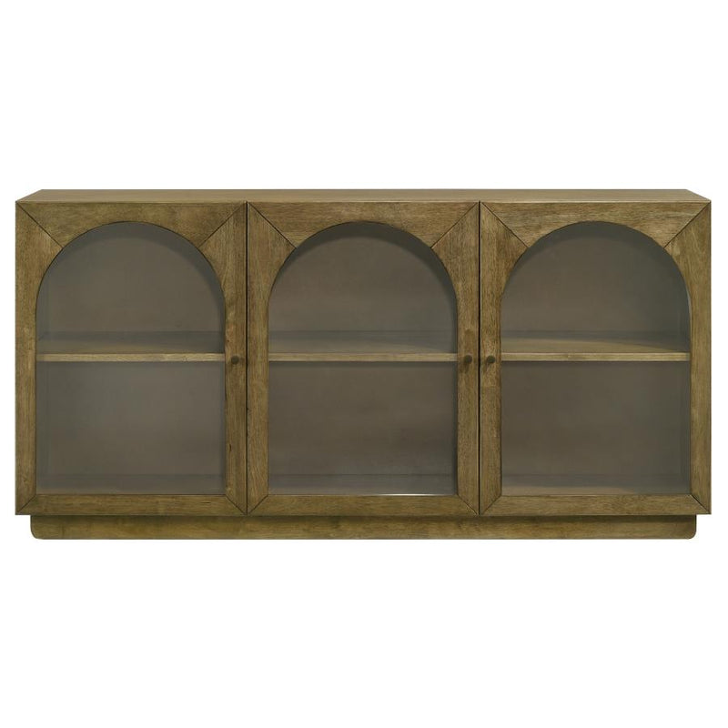 Castlewood 71-inch Dining Sideboard Buffet Server Brown Oak-zoom-