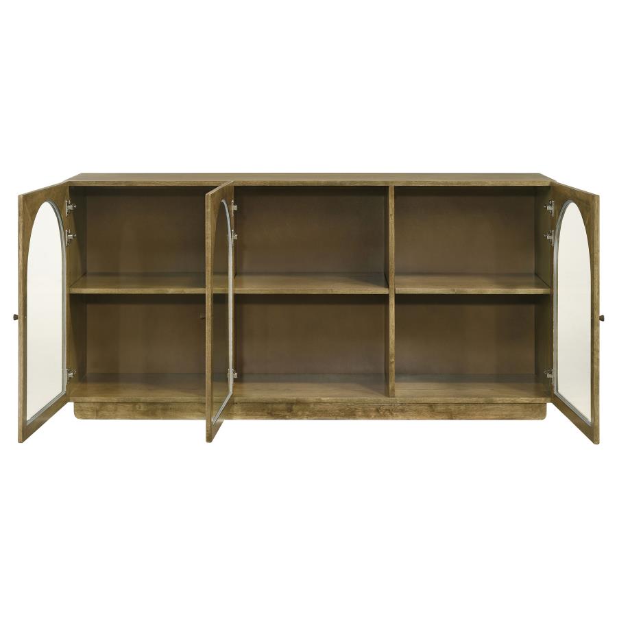 Castlewood 71-inch Dining Sideboard Buffet Server Brown Oak-4