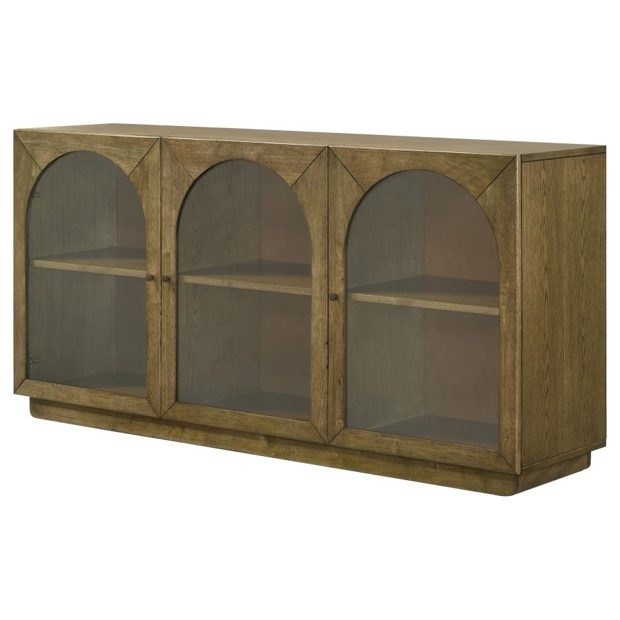 Castlewood 71-inch Dining Sideboard Buffet Server Brown Oak-zoom-5