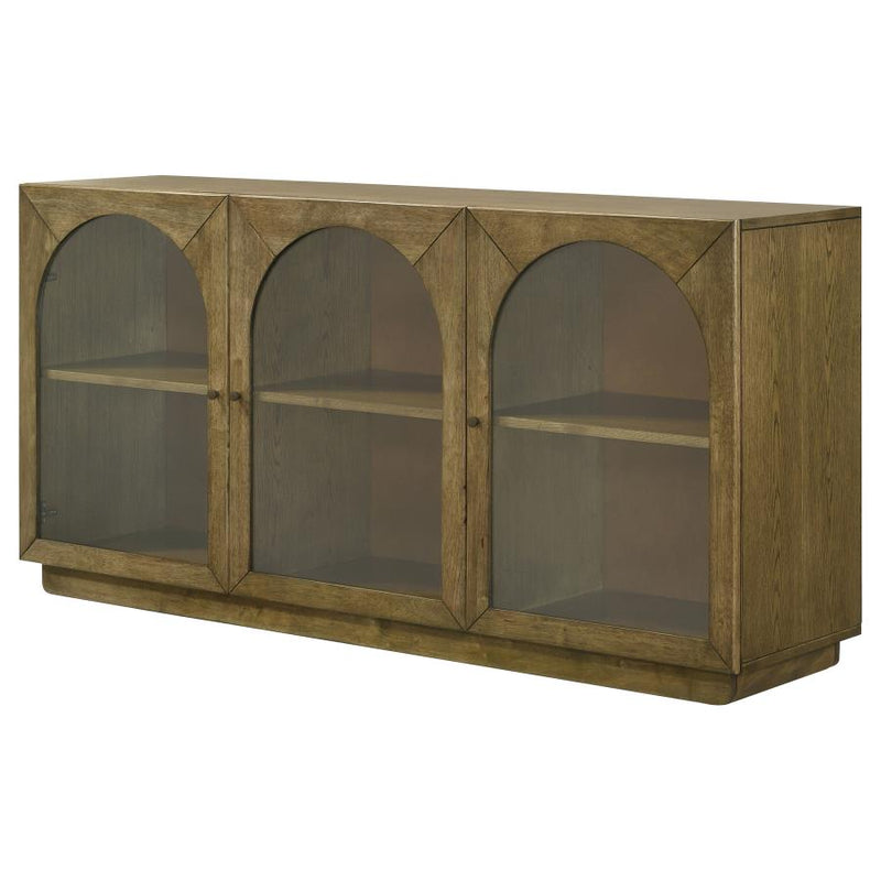 Castlewood 71-inch Dining Sideboard Buffet Server Brown Oak-zoom-