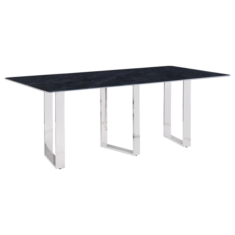Desden 79-inch Rectangular Sintered Stone Dining Table Grey-zoom-