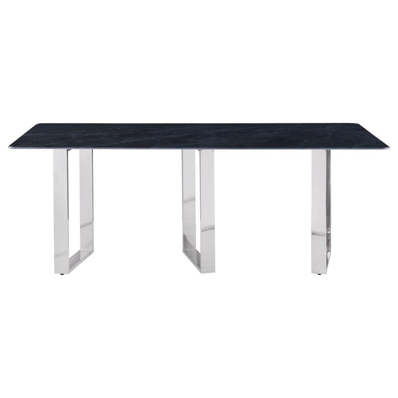 Desden 79-inch Rectangular Sintered Stone Dining Table Grey-zoom-