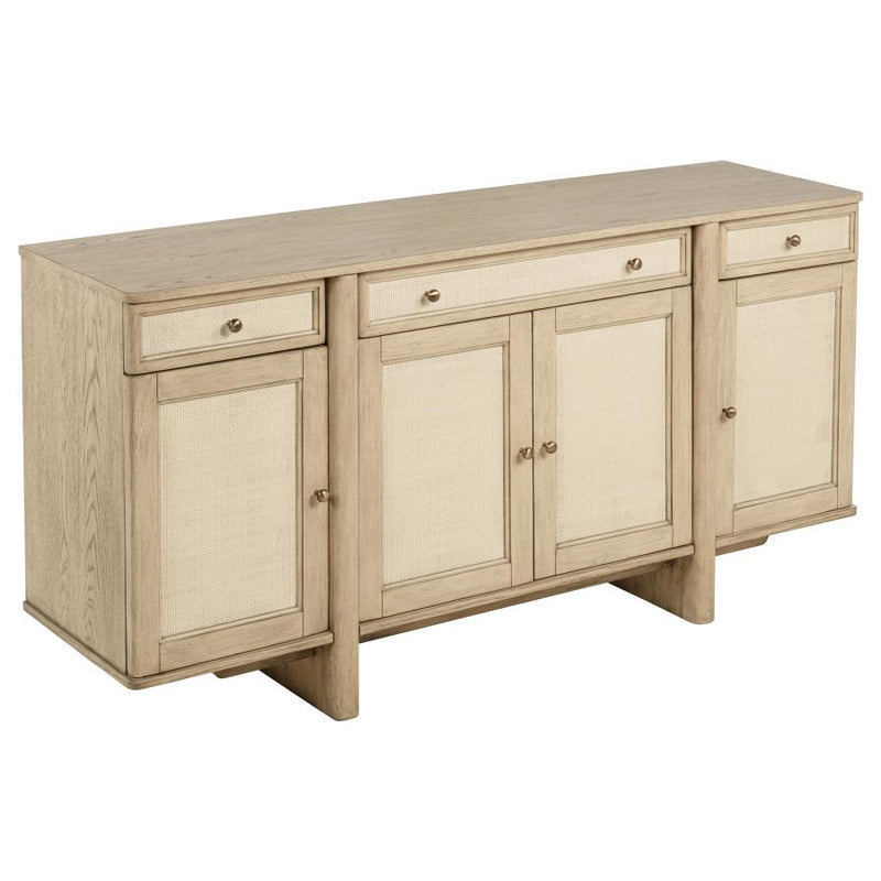 Kailani 10-piece Wood Dining Set with Sideboard Beige Oak-zoom-