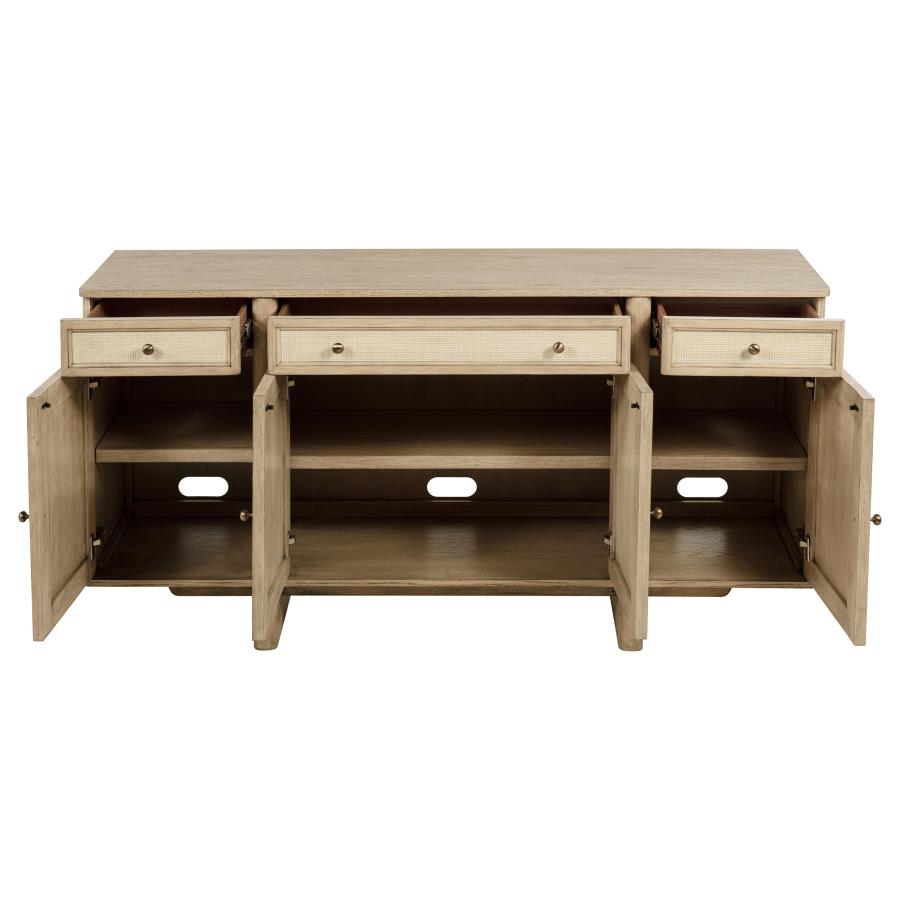 Kailani 10-piece Wood Dining Set with Sideboard Beige Oak-12
