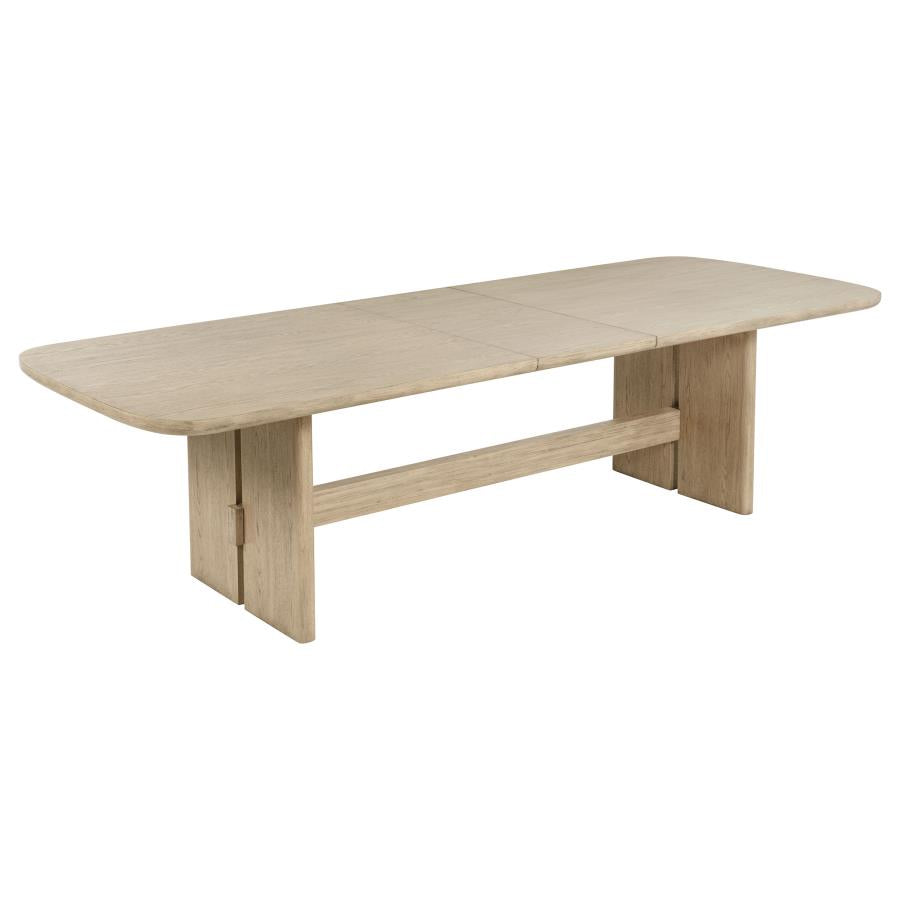 Kailani 110-inch Rectangular Wood Dining Table Beige Oak-zoom-4