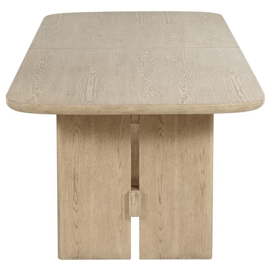 Kailani 110-inch Rectangular Wood Dining Table Beige Oak-5