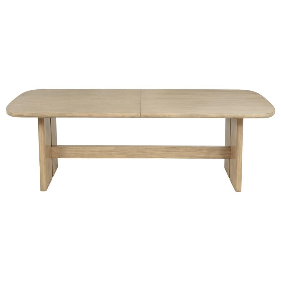 Kailani 110-inch Rectangular Wood Dining Table Beige Oak-zoom-7